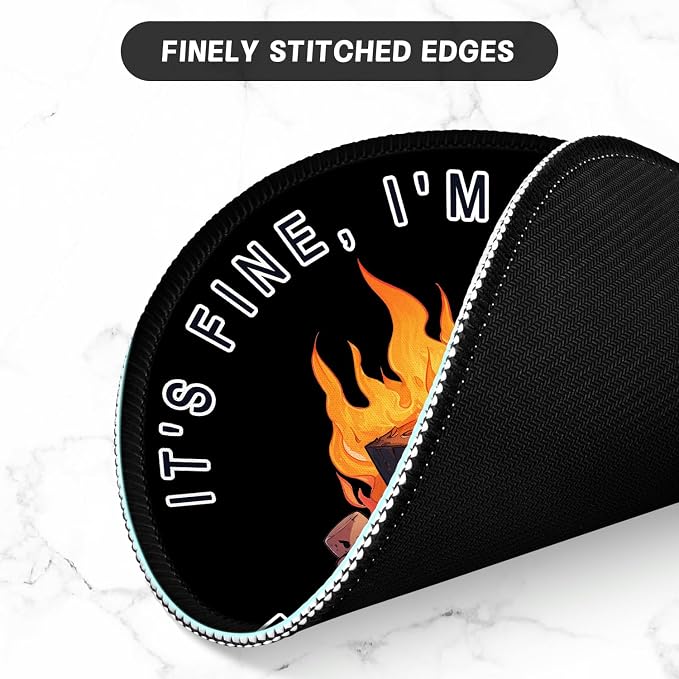 ITNRSIIET Round Mouse Pad with Stitched Edge Premium-Textured Waterproof - Image 4