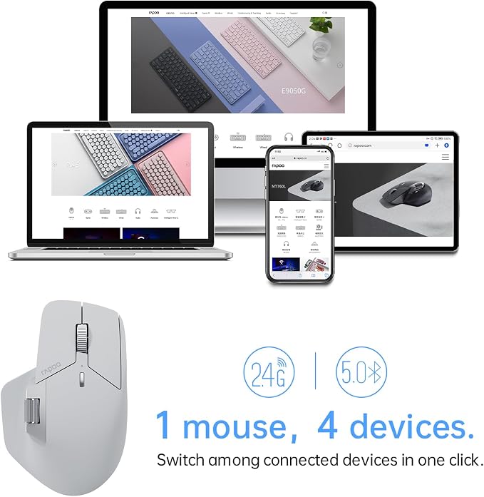 Rapoo MT760Mini Bluetooth Wireless Mouse - Image 3