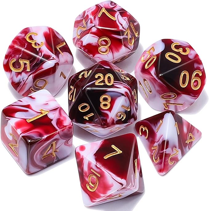 QMAY DND Dice Set -D&D Polyhedral Dice by QMAY