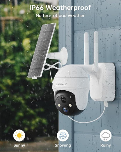 ZUMIMALL 5MP Solar Security Cameras Wireless Outdoor, Solar Powered Cameras - Image 8