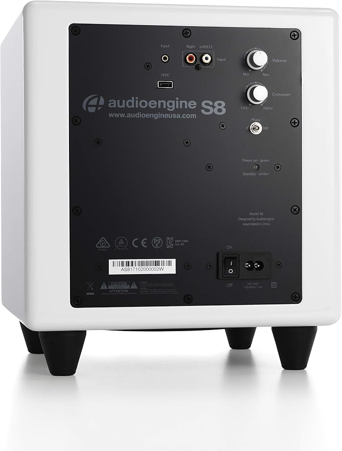 Audioengine S8 250W Wireless Powered Subwoofer, Built-in Amplifier - Image 2