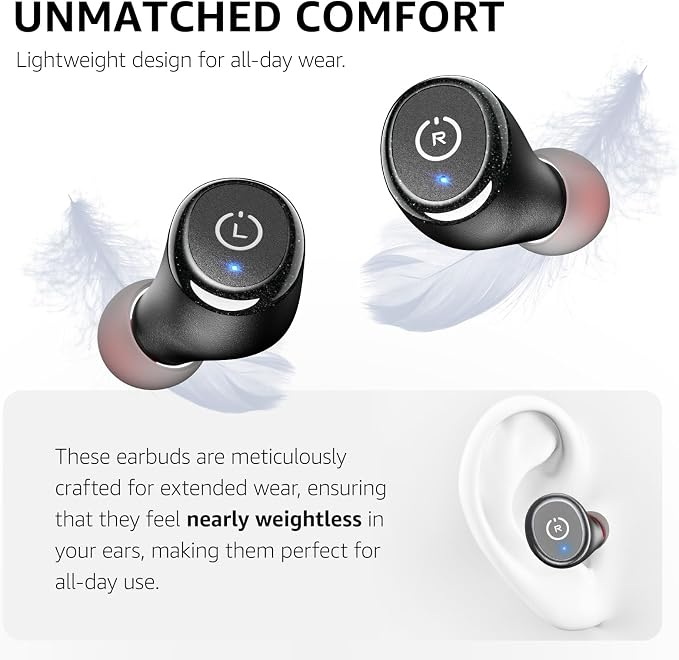 TOZO T10 Wireless Earbuds Bluetooth 5.3 Headphones, App Customize EQ, Ergonomic - Image 4