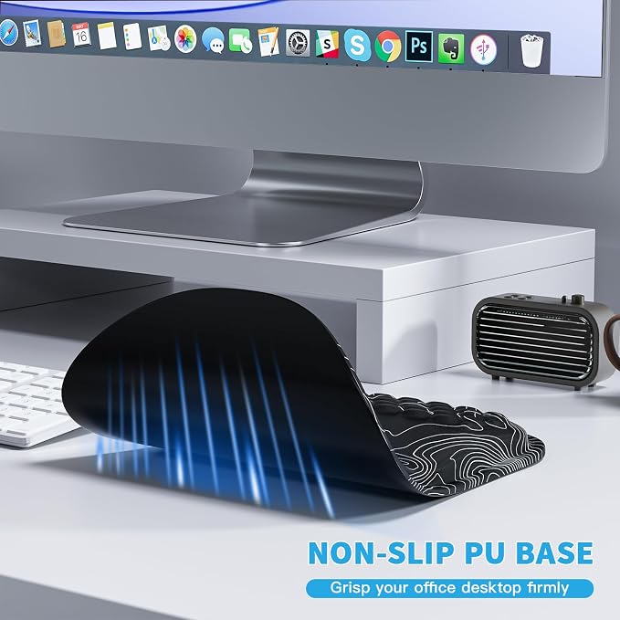 Mouse Pad with Wrist Rest, Ergonomic Mousepads with Wrist Support, Soft Lycra - Image 4