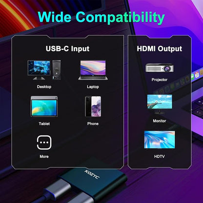 USB C to Dual HDMI Adapter 4K@60hz, Type C to HDMI Splitter Extended Display - Image 6