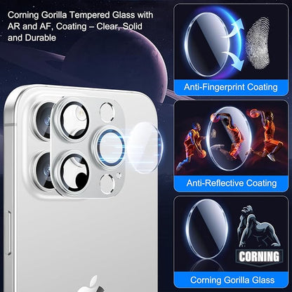 Esanik Upgrade 2 Pack for iPhone 16 Pro/iPhone 16 Pro Max Camera Lens Protector - Image 2