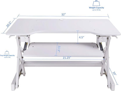 Rocelco 32" Height Adjustable Standing Desk Converter BUNDLE - Image 3