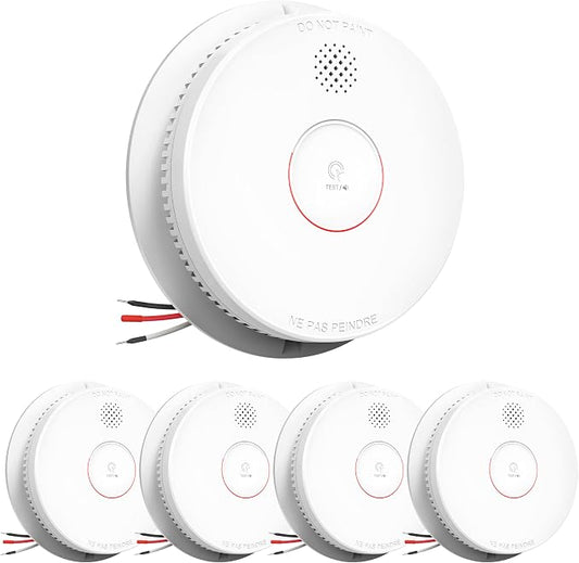 SITERWELL Smoke Detector, Hardwired Interconnected Smoke Detector, by SITERWELL