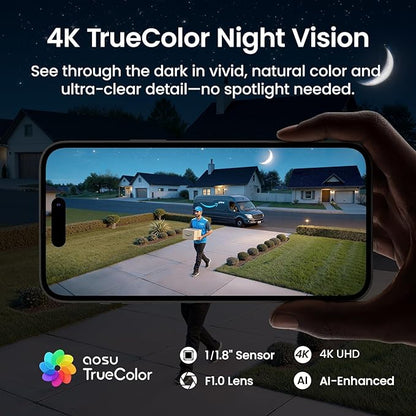 aosu T2 Ultra 4K Security Cameras Wireless Outdoor, 2 Cam Kit, Smart Home - Image 2