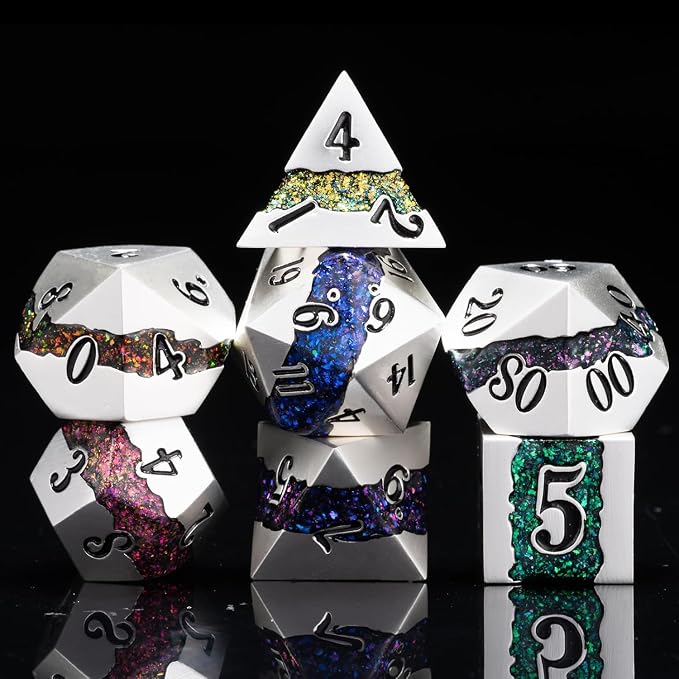 Polyhedral Metal Dice Set by Maywin