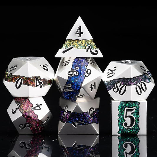 Polyhedral Metal Dice Set by Maywin