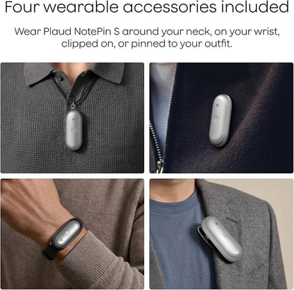 Plaud NotePin S AI Voice Recorder, Wearable AI Notetaker, AI Transcribe & - Image 3