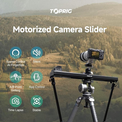 Accsoon Toprig 24inch/60cm Motorized Camera Slider, Button/APP Dual Control - Image 2