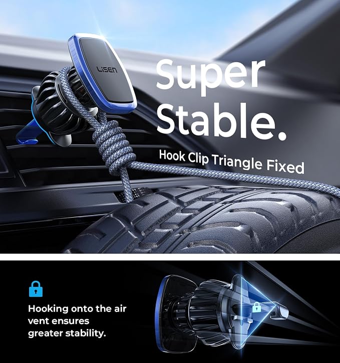 LISEN Magnetic Phone Holder for Car, Car Phone Holder Mount Cell Phone Holder - Image 5