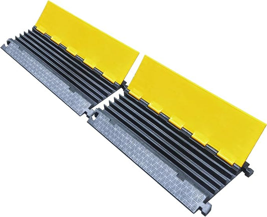 Rubber Cable Protector Ramp, Heavy Floor Cable Wire Cord Cover Speed Bumps by OranLite