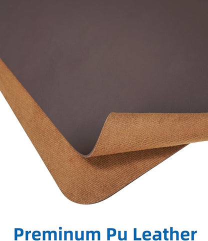 AFIING Leather Desk Pad Protector, Mouse Pad, Office Desk Mat, Non-Slip PU - Image 2