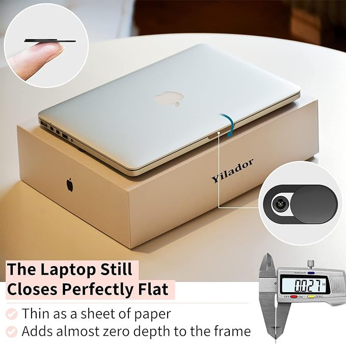 Webcam Cover 0.03 inch Ultra Thin Laptop Camera Cover Slide - Image 2