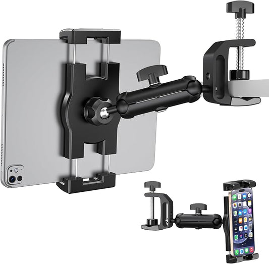 iPad Under Cabinet Mount, Kitchen Tablet Mount Holder, iPad Desk Mount w/Clamp by TeQable