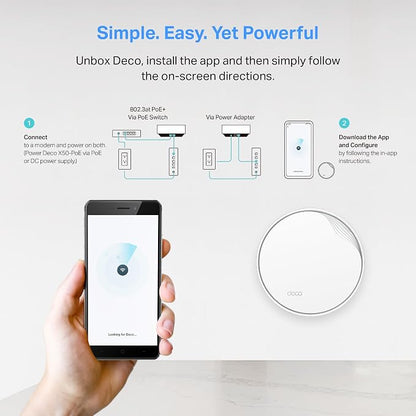 TP-Link Deco X50 AX3000 Mesh WiFi System – Ceiling/Wall-Mountable WiFi 6 Mesh - Image 7