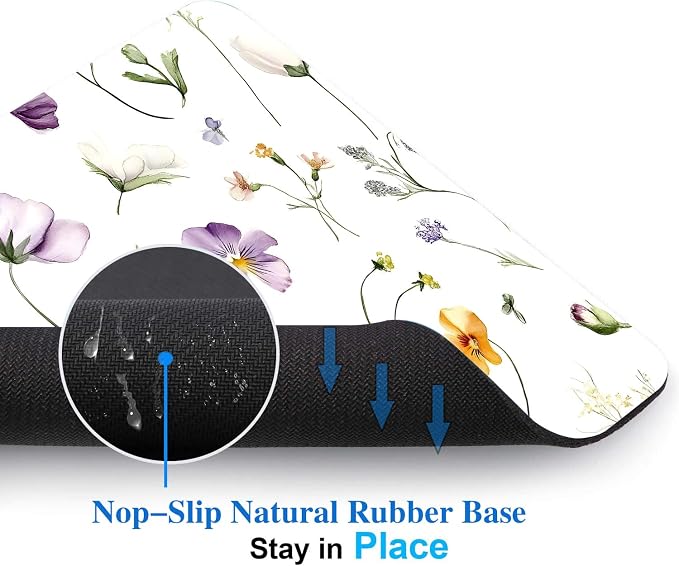 Purple Floral Potted Plants Mouse Pads - Image 4