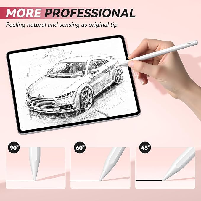4Pack Replacement Pencil Tips for Apple Pencil Pro, Upgraded Pencil Tips Fit - Image 6