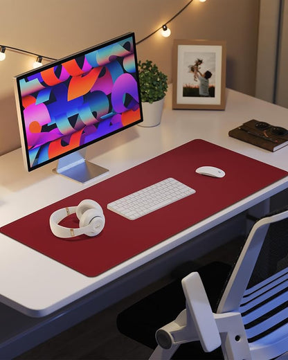 Leather Desk Protector, Non-Slip PU Laptop Blotter, Waterproof Writing Pad - Image 6