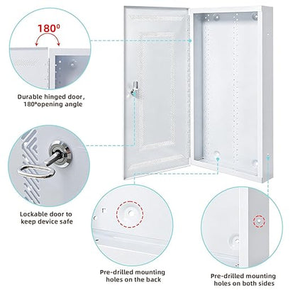 XMK 28 Inch Media Enclosure Structured Network WiFi Electrical Box w/ - Image 4