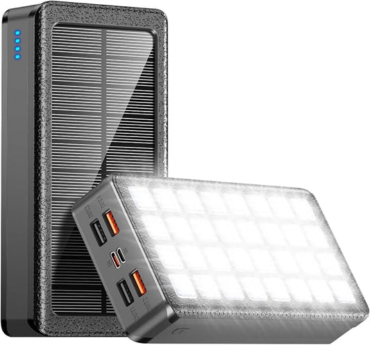 Solar Charger Power Bank 66800mAh Portable Charger by AEECESTORE