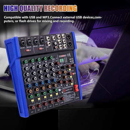 EXOTON Professional Audio Mixer Console, 6 Channel - Image 4