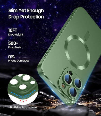 Magnetic for iPhone 15 Pro Case Slim Soft Silicone Bumper Shockproof Metallic - Image 4