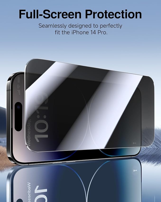 SMARTDEVIL 2 Pack for iPhone 14 Pro Max Privacy Screen Protector, Military - Image 8