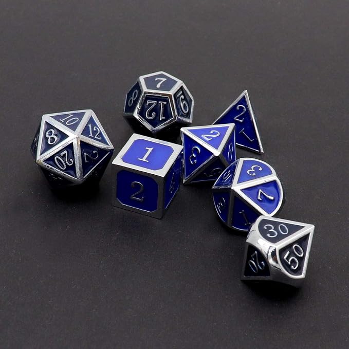 Haxtec Heat Sensitive Metal DND Dice Set Color Changing Metal Dice Temperature - Image 4