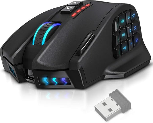 UtechSmart Venus Pro RGB Wireless MMO Gaming Mouse, 000 DPI Optical Sensor by UtechSmart