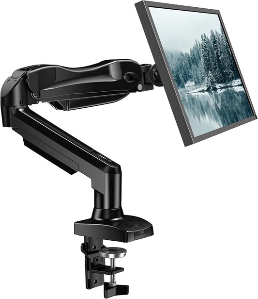 HUANUO Single Monitor Mount, 13 to 32 Inch Gas Monitor Arm, Adjustable Stand by HUANUO