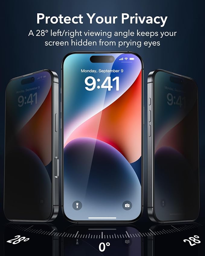 ESR 3 Pack for iPhone 13 Pro Max/iPhone 14 Plus Privacy Screen Protector - Image 3