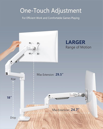 Dual Monitor Mount, Holds Screens up to 40 Inches and 25 lbs, Fully Adjustable - Image 3