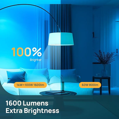 Linkind Matter Smart Light Bulb, 1600LM 100W Smart Bulbs Work - Image 3