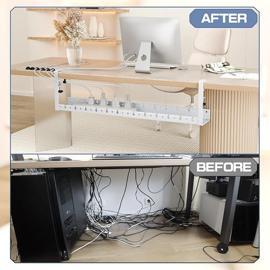 Shikha Under Desk Cable Tray, 15.7"-30.7" Retractable Under Desk Cable - Image 2