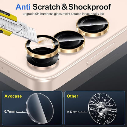for Samsung Galaxy S25 Camera Lens Protector, Individual Metal Ring Tempered - Image 3