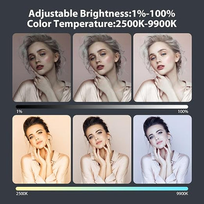 ENEGON 4000mAh Rechargeable Mountable Bicolor LED Video Light - Image 2