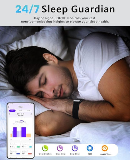 Smart Bracelet for Men Women, Health Activity Fitness Trackers, 24H Sleep - Image 4