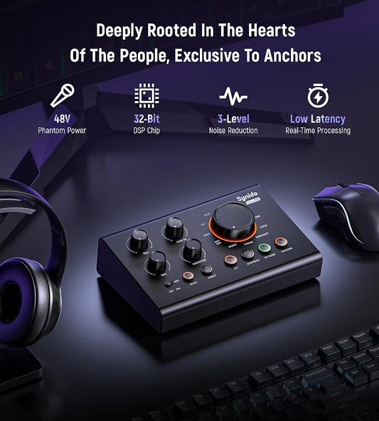 Synido Podcast Equipment, Audio Interface - Image 2