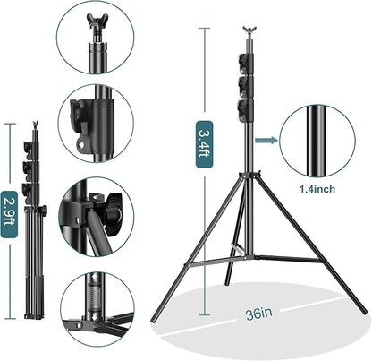 FUDESY Photo Video Studio 10 x 10Ft Heavy Duty Adjustable Backdrop Stand - Image 3