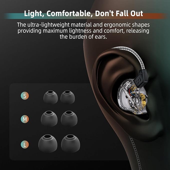 CCZ DC01 Pro USB C Headphones Wired Type-C in Ear Monitor Headphone, - Image 5