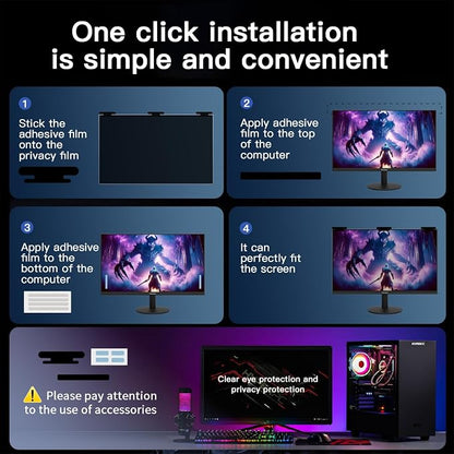 Magnetic Privacy Screen for 27 Inch Monitor – Removable Anti-Glare Blue Light - Image 8