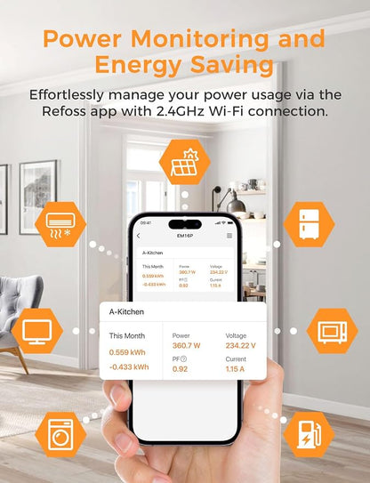 Refoss Smart Home Energy Monitor, Native Open API & Web UI, Real Time - Image 6