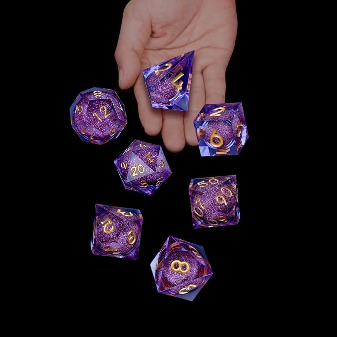 ARUOHHA DND Liquid Core Dice, Role Playing Dice Set D20 D12 D10 D8 D6 D4 - Image 5