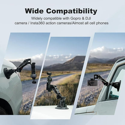 Came-TV Camera Suction Mount Suction, Pocket 3, Cup Camera Mount, 1/4" Mounting - Image 7