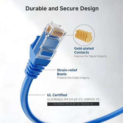Cable Matters 10Gbps Snagless Cat 6 Ethernet Cable - 14ft - Image 4