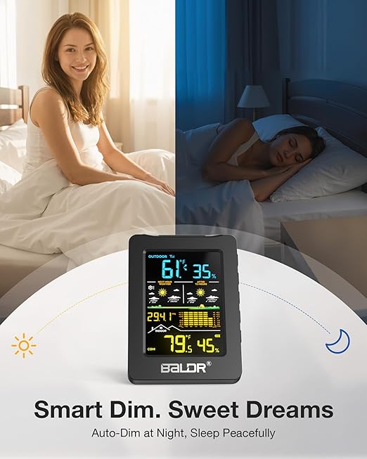 BALDR Weather Station with 1H & 12H Dual Forecast, Rechargeable USB Powered - Image 7