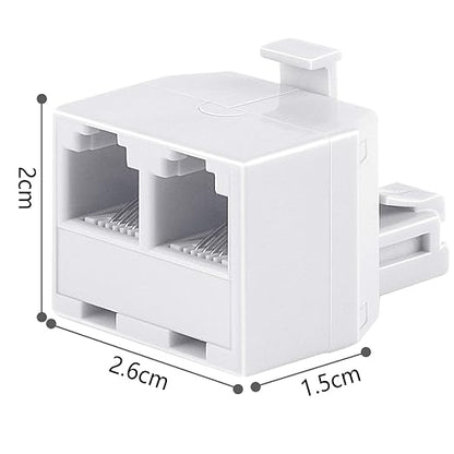Uvital RJ11 Duplex Wall Jack Adapter Dual Phone Line Splitter Wall Jack Plug 1 - Image 6